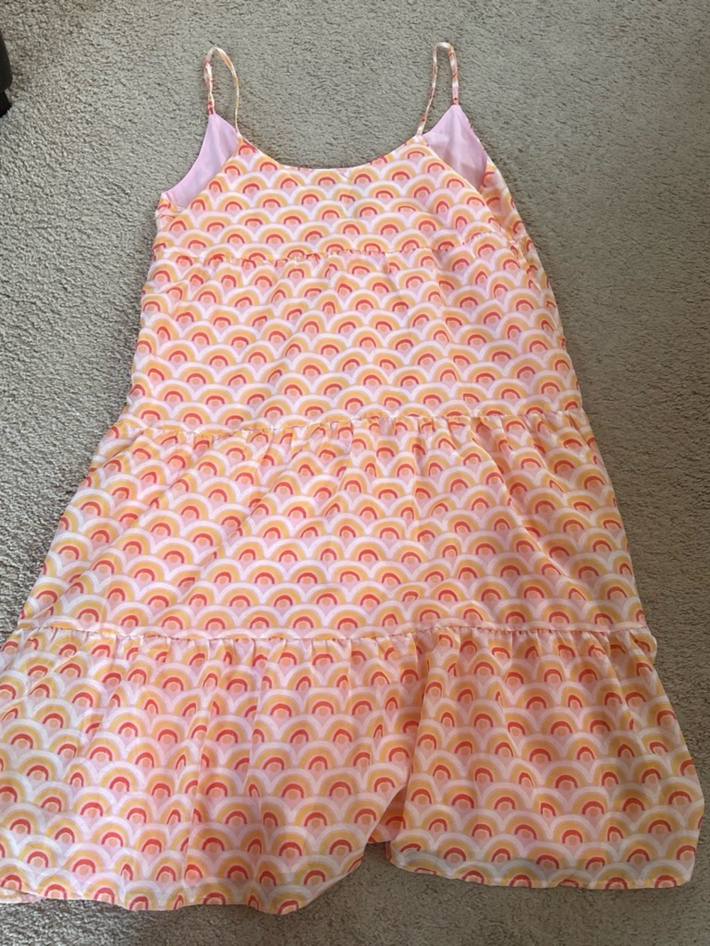 J. Marie Rainbow Print dress with Spaghetti Straps